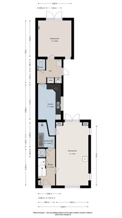 Floorplan - Prinses Marijkelaan 16, 7776 XE Slagharen